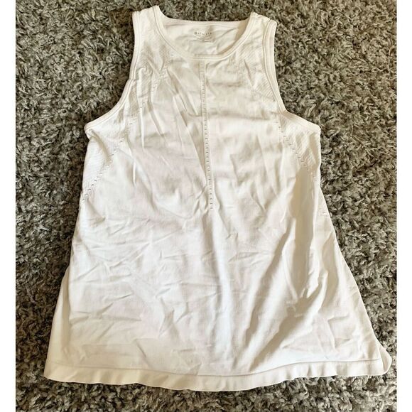 Athleta Foothill SEAMLESS Split Tie BACK white TANK TOP sz XS S - Picture 2 of 7